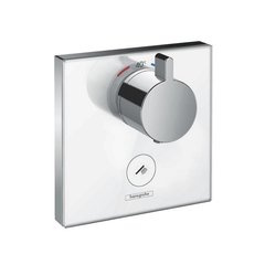 Термостат прихованого монтажу Hansgrohe ShowerSelect Glass Highﬂow White 15735400