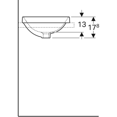 Раковина Geberit VariForm 40х40 глазурованная / белая 500.701.01.2