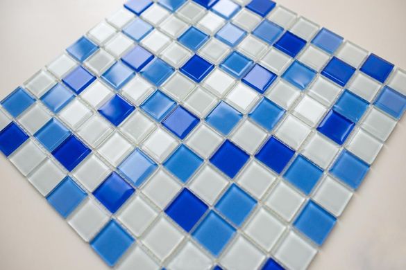 Мозаїка скляна Kotto Keramika 300x300 мм cobalt m/cobalt w/white GM 4040 C3