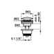 Донний клапан для раковини GRB Click-Clack універсальний, хром 081100