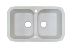 Кухонна мийка Adamant TWINS 765х470х190 мм, з сифоном, 01 білий