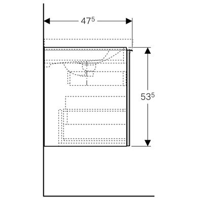 Тумба для раковины Geberit Acanto 500.611.01.2