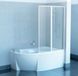 Шторка для ванны RAVAK ROSA VSK2 140 R двухэлементная, правая h1500 мм профиль белый, стекло TRANSPARENT 76P70100Z1