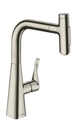 Змішувач для кухні Hansgrohe Metris Select 240 2jet з витяжним виливом Sbox Stainless Steel Finish 73817800