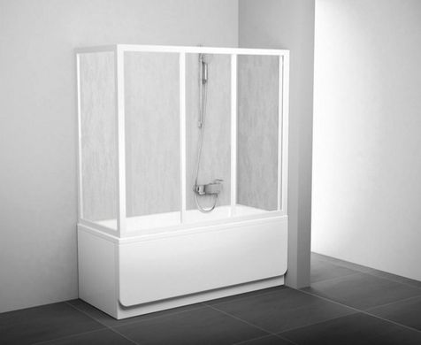 Неподвижная стенка для ванны RAVAK APSV-70 670-705x1370 мм профиль белый, стекло GRAPE 95010102ZG