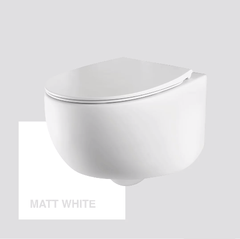 Унітаз підвісний AeT Dot 2.0 безобідковий, з сидінням Soft Close & TakeOff, білий матовий S555TOROV6101+C555R101