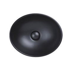 Раковина-чаша Qtap Dove 410х335х145 Matt black з донним клапаном QT063078MBMB