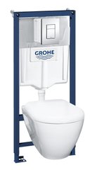 Комплект: 4в1 Grohe SOLIDO Perfect інстал. 38772001, підвісний унітаз + сидіння Soft Close 39186000