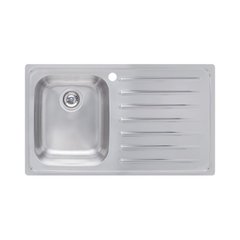 Кухонна мийка Apell Torino TO861IRBC 860х500 RIGHT в комплекті з донним клапаном, сифоном, злив/перелив