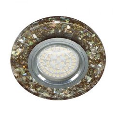 Встраиваемый светильник Feron 8585-2 с LED подсветкой, серебро (мерцающий коричневый) (28580)