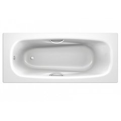 Ванна Koller Pool Deline 2,8 стальна прямокутна, з ручками і ніжками, 1600x750 мм, біла B65US200E+APMROS100+FRESH