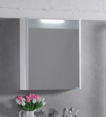 Зеркальный шкаф Fancy Marble MC-Santorini 600 подвесной, с подсветкой 620х710 мм, белый