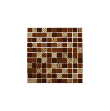 Мозаика стеклянная Kotto Keramika 300x300 мм Brown d/Brown m/Structure GM 4054 C3