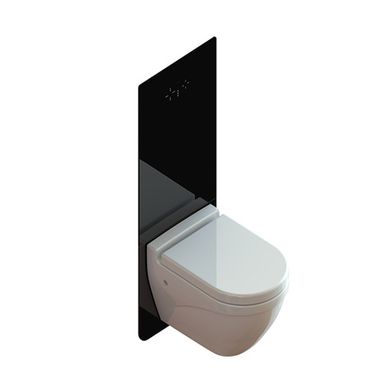 Инсталляционная система Bocchi Glassbox со стеклянной панелью для подвесного унитаза, с бесконтактной кнопкой смыва, черный T02-2113S60
