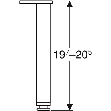 Комплект ножек Geberit Selnova Square (2 шт.): H=19.7-20.5см, белый 501.423.01.1