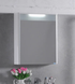Зеркальный шкаф Fancy Marble MC-Santorini 600 подвесной, с подсветкой 620х710 мм, белый