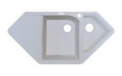 Кухонна мийка Adamant SPIRIT 1000х500 мм, з сифоном, 01 білий