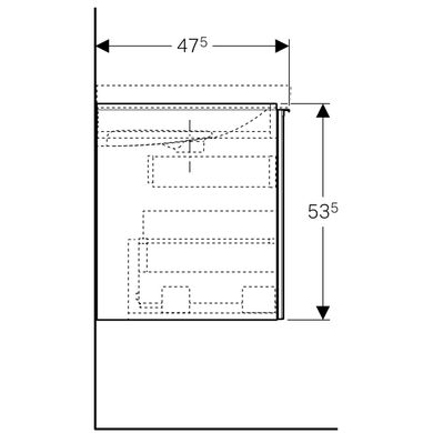 Тумба для раковины Geberit Acanto 500.612.01.2