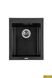 Кухонна мийка GRANADO CADIZ Black Shine врізна 410x500 мм, із сифоном (2301)