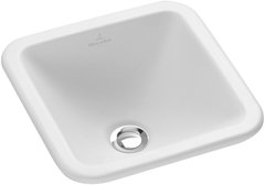 Раковина вбудована зверху Villeroy & Boch Loop&Friends квадратна 450x450 мм, з переливом, колір білий 61562001