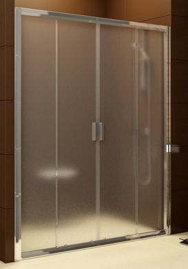 Душевая дверь RAVAK Blix BLDP4-120 четырёхэлементная, раздвижная 1200x1170 мм h1900, профиль полированный алюминий, стекло TRANSPARENT 0YVG0C00Z1