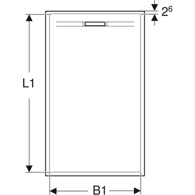 Душовий піддон Geberit Sestra прямокутний 160x90, графіт 550.279.00.2