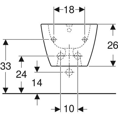 Підвісне біде Geberit Smyle Square біле 500.209.01.1