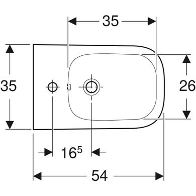 Подвесное биде Geberit Smyle Square белое 500.209.01.1