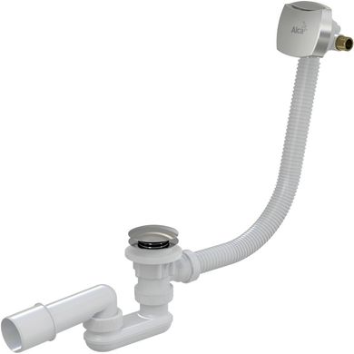 Сифон для ванни ALCAPLAST автомат, з наповненням води через перелив, хром A564CRM1