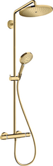 Душова система Hansgrohe Croma Select S 280 1jet Showerpipe з термостатом Polished Gold Optic 26890990