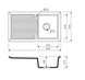 Кухонна мийка MARMORIN Cire гранітна, 1-камерна 860х500х195 бежевий (Safari) 375113001