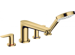 Змішувач на край ванни Hansgrohe Talis E врізний на 4 отвори Polished Gold Optic 71748990