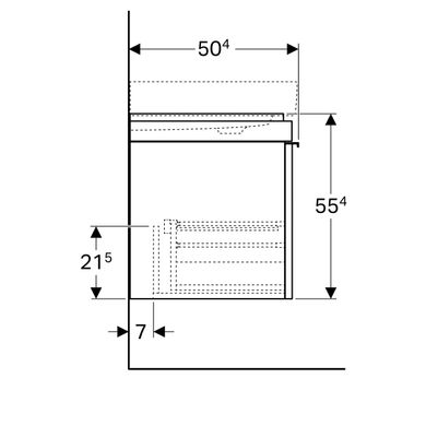 Тумба для раковини Geberit Citterio 500.566.JI.1