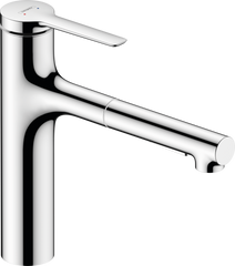 Змішувач Hansgrohe Zesis M33 160 2jet кухонний з витяжним виливом (74801000) Chrome