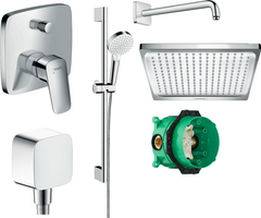 Комплект прихованого монтажу Hansgrohe EcoSmart 240 Logis для душу 6в1 20200011