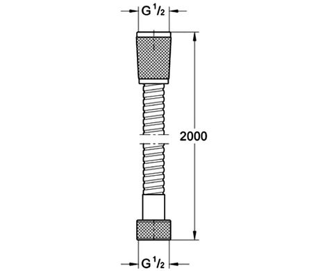 Душовий шланг HANSGROHE Metaflex довжиною 2000 мм, хром 28264000