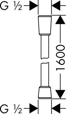 Душевой шланг HANSGROHE Isiflex длиной 1600 мм, белый 28276450