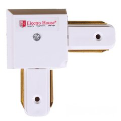 Конектор Electro House для трекового LED світильника кутовий білий EH-TC-0002