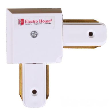 Коннектор Electro House для трекового LED светильника угловой белый EH-TC-0002