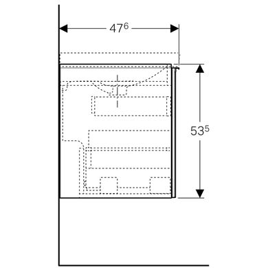 Тумба для подвійної раковини Geberit Acanto 500.613.01.2