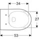 Підвісний унітаз Geberit Selnova Rimfree з сидінням Soft Close, білий 500.265.01.1+500.335.01.1