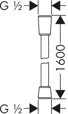 Душовий шланг HANSGROHE Isiflex довжиною 1600 мм, хром 28276000