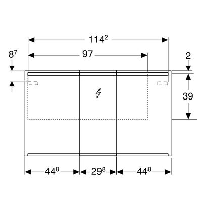 Дзеркальна шафа Geberit Option 500.207.00.1