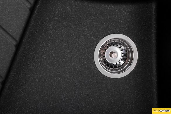 Кухонна мийка GRANADO BARCELONA Black Shine врізна 1000x570 мм, із сифоном автомат (1101)