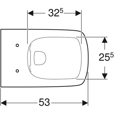 Чаша унітазу Geberit Selnova Square Rimfree без сидіння, біла 500.275.01.1