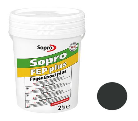 Затирка SOPRO FEP plus на епоксидній основі, чорний (90) 2 кг 1510/2