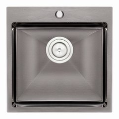 Кухонна мийка Qtap D5050BL Black 2.7/1.0 мм (QTD5050BLPVD10)