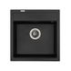 Кухонна мийка GRANADO MERIDA Black Shine врізна 496x480 мм, із сифоном (0301)