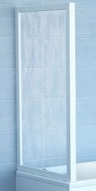 Нерухома стінка для ванни RAVAK APSV-80 770-805x1370 мм профіль білий, скло RAIN 9504010241