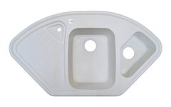 Кухонна мийка Adamant CONSENSUS 1045x575x190 мм, з сифоном, 01 білий